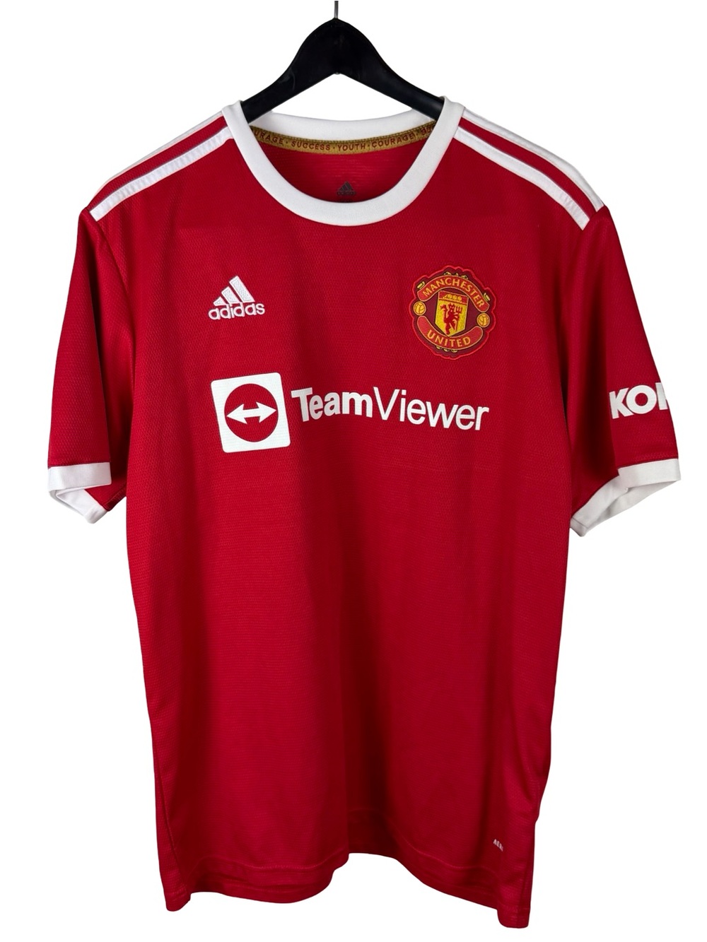 Mens 2021 Adidas Manchester Ronaldo Team Viewer Red Soccer Jersey Size 2XL